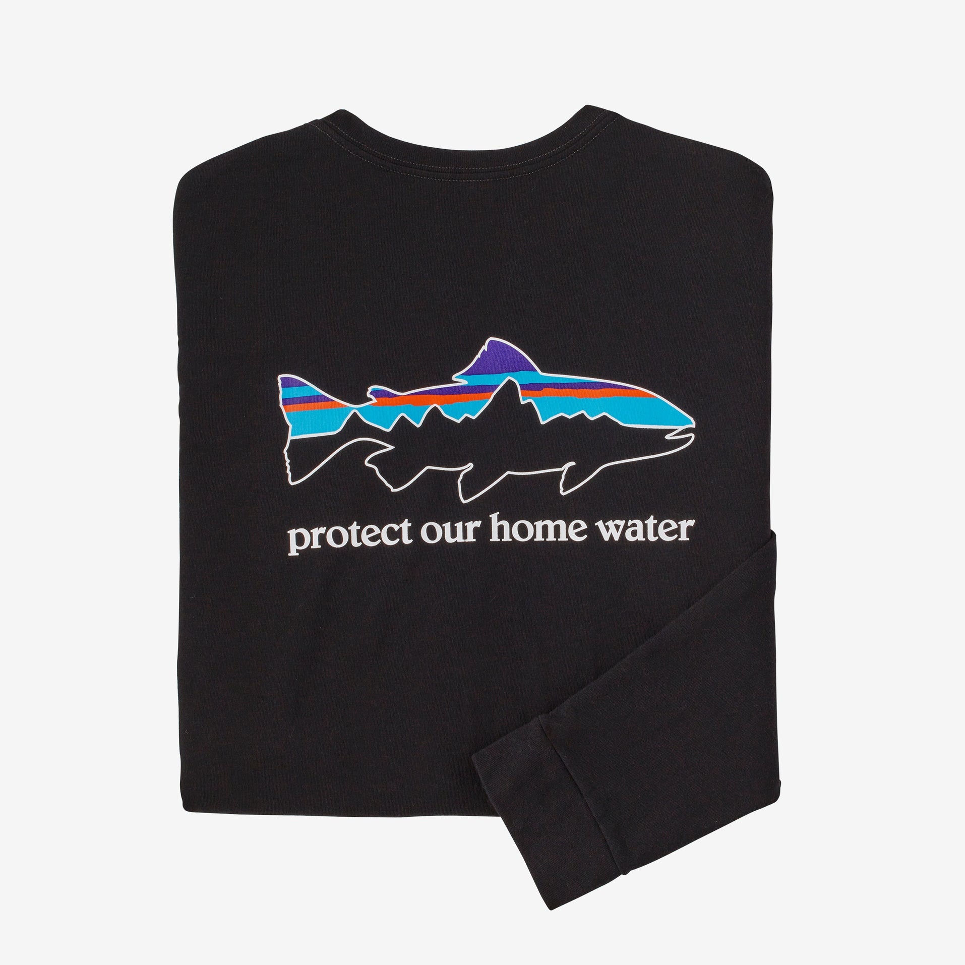 Patagonia L/S Home Water Trout Responsibili-Tee - SALE patagonia Patagonia Black L