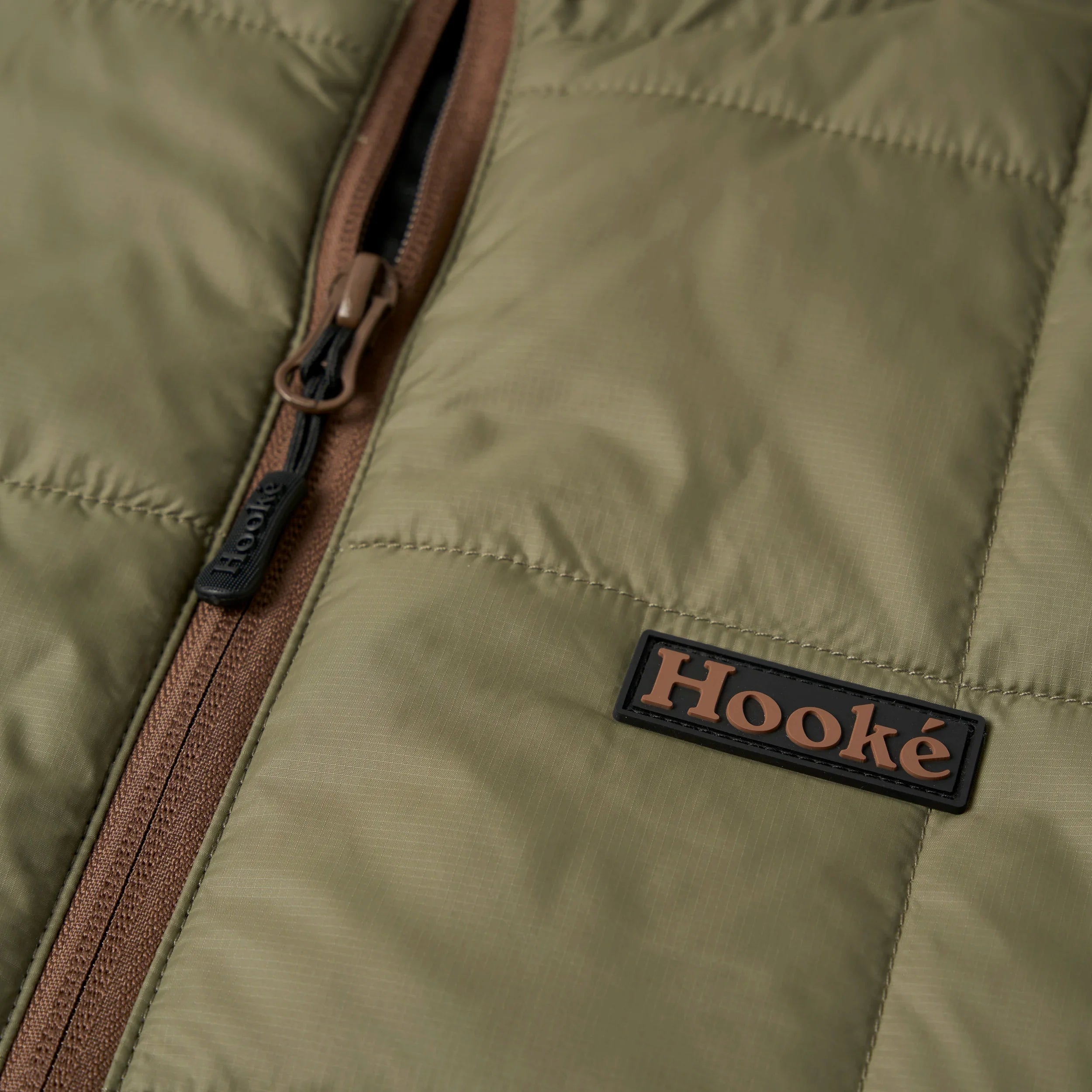 Hooké - Light Weight Insulated Hood Jacket - Burnt Olive Insulated Jacket Hooké