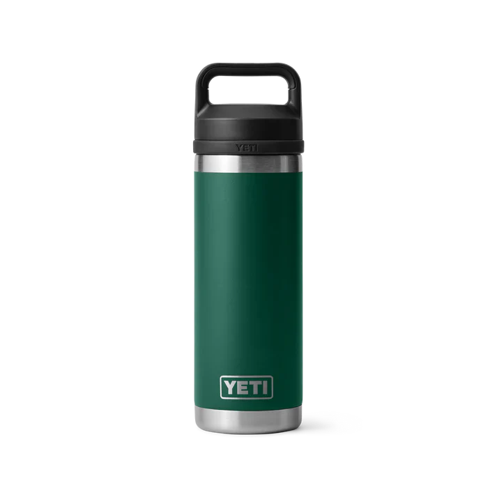 Rambler 18 oz Bottle with Chug Cap Variable Yeti Black Forest Green