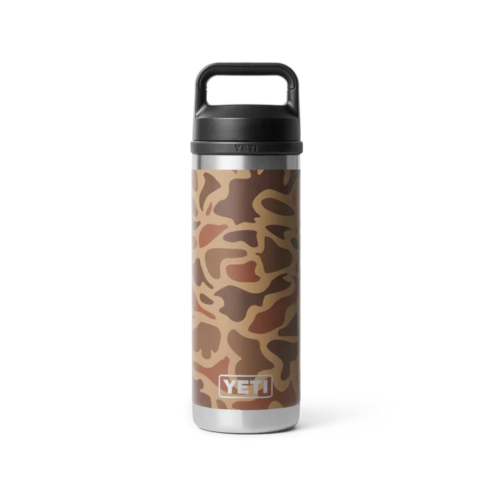 Rambler 18 oz Bottle with Chug Cap Variable Yeti Wetlands Camo