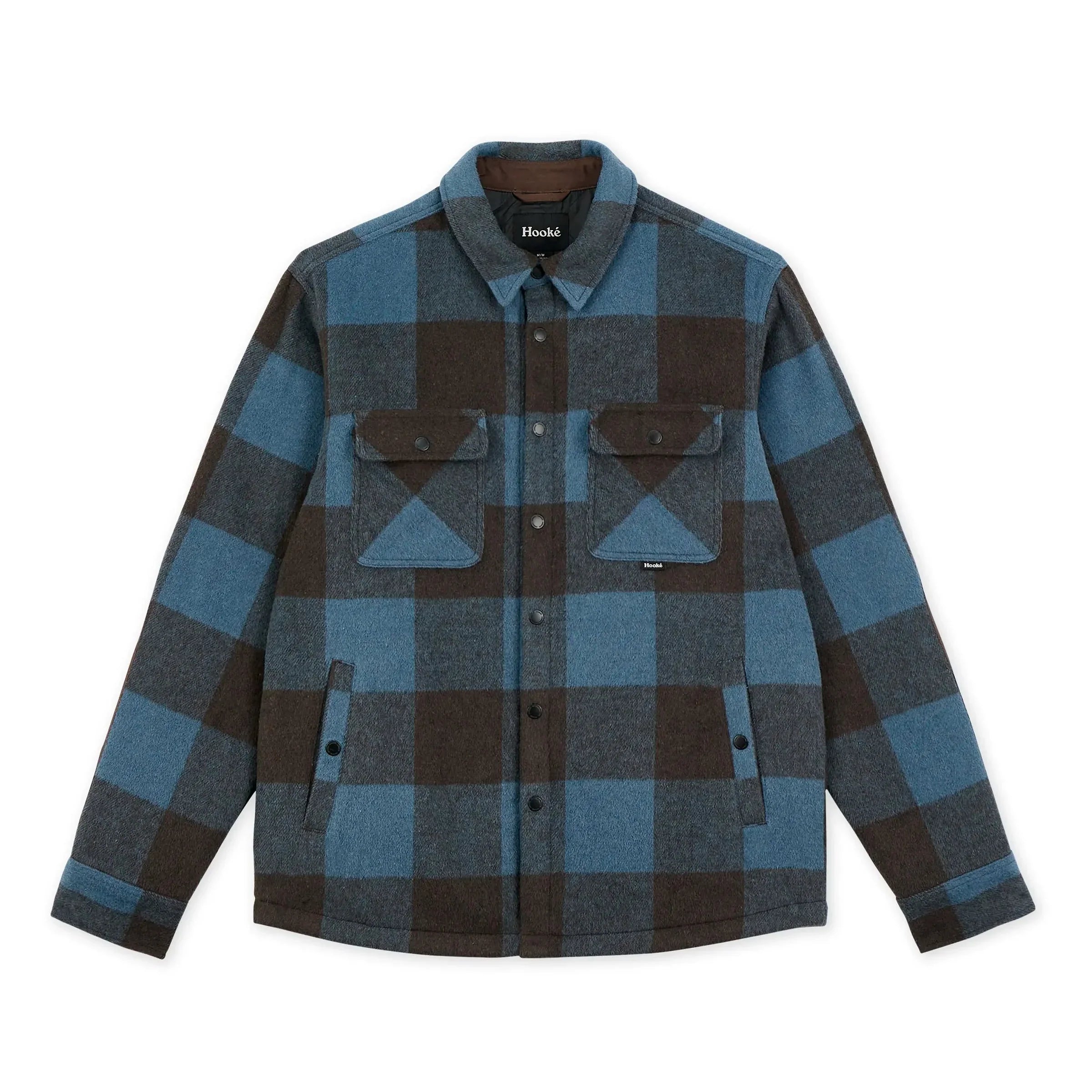 Hooké - Canadian Insulated Shirt - Steel Blue & Brown Jacket Hooké M
