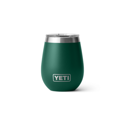 Rambler 10oz Wine Tumbler Variable Yeti Black Forest Green