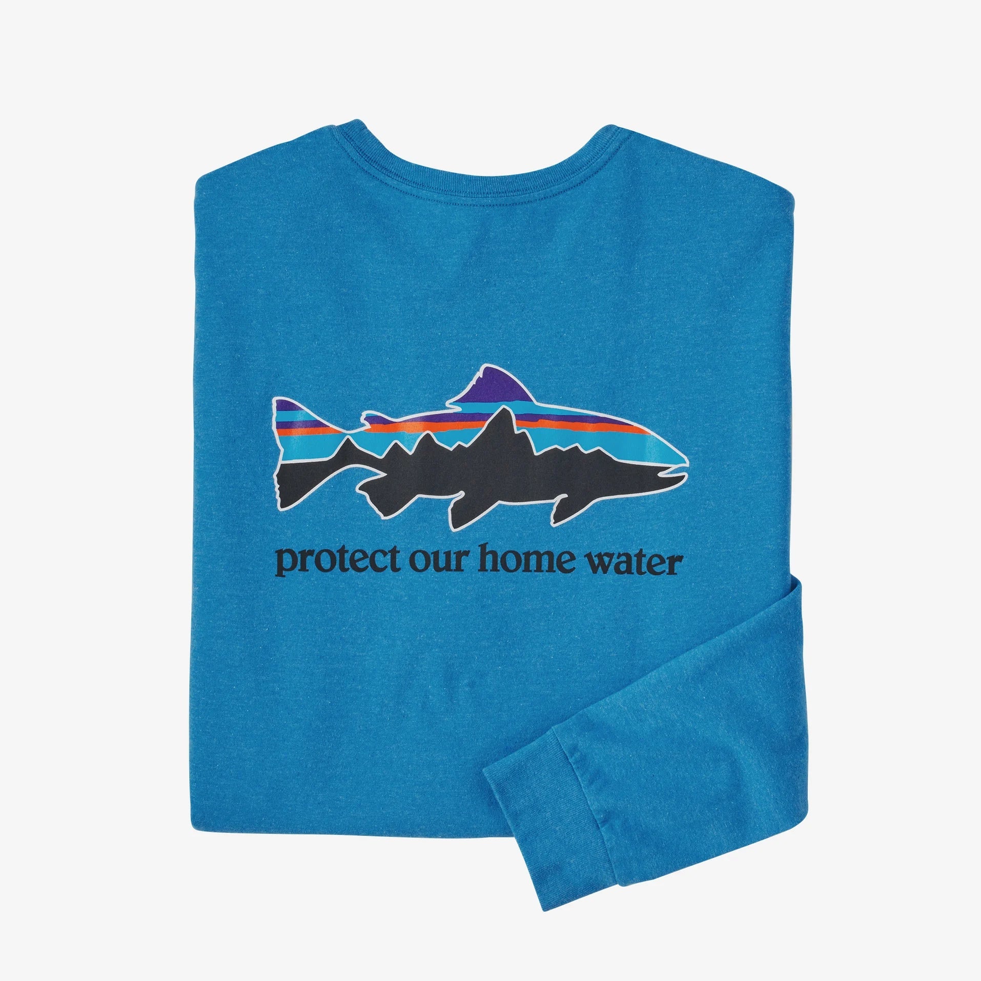 Patagonia L/S Home Water Trout Responsibili­-Tee - SALE patagonia Patagonia Anacapa Blue XL