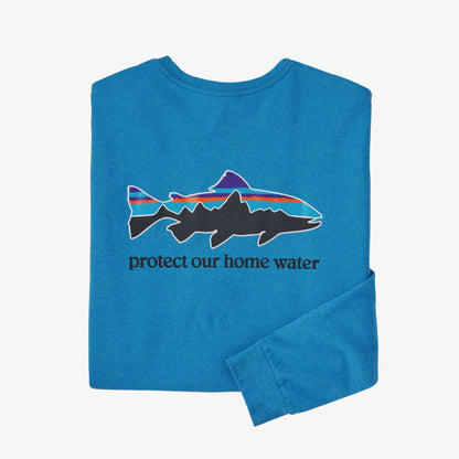 Patagonia L/S Home Water Trout Responsibili­-Tee - SALE patagonia Patagonia Anacapa Blue XL