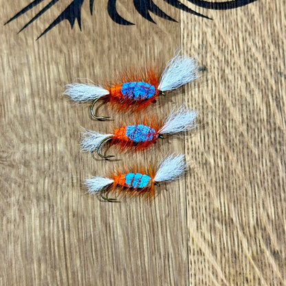 Blue & Orange Cigar Bomber flies Shadow Flies   