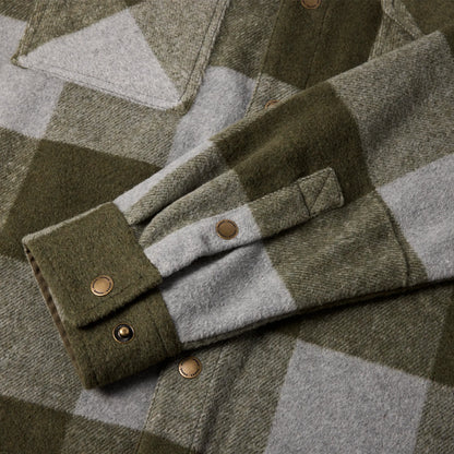 Hooké - Canadian Over Shirt - Dark Olive & Grey Jacket Hooké