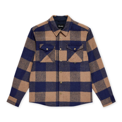 Hooké - Canadian Over Shirt - Navy & Maple Brown Jacket Hooké M