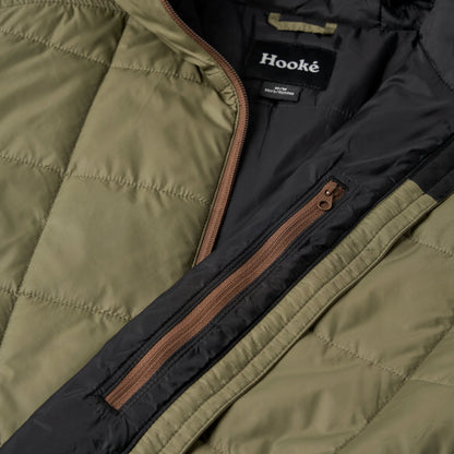 Hooké - Light Weight Insulated Hood Jacket - Burnt Olive Insulated Jacket Hooké