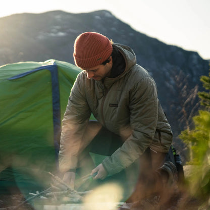 Hooké - Light Weight Insulated Hood Jacket - Burnt Olive Insulated Jacket Hooké