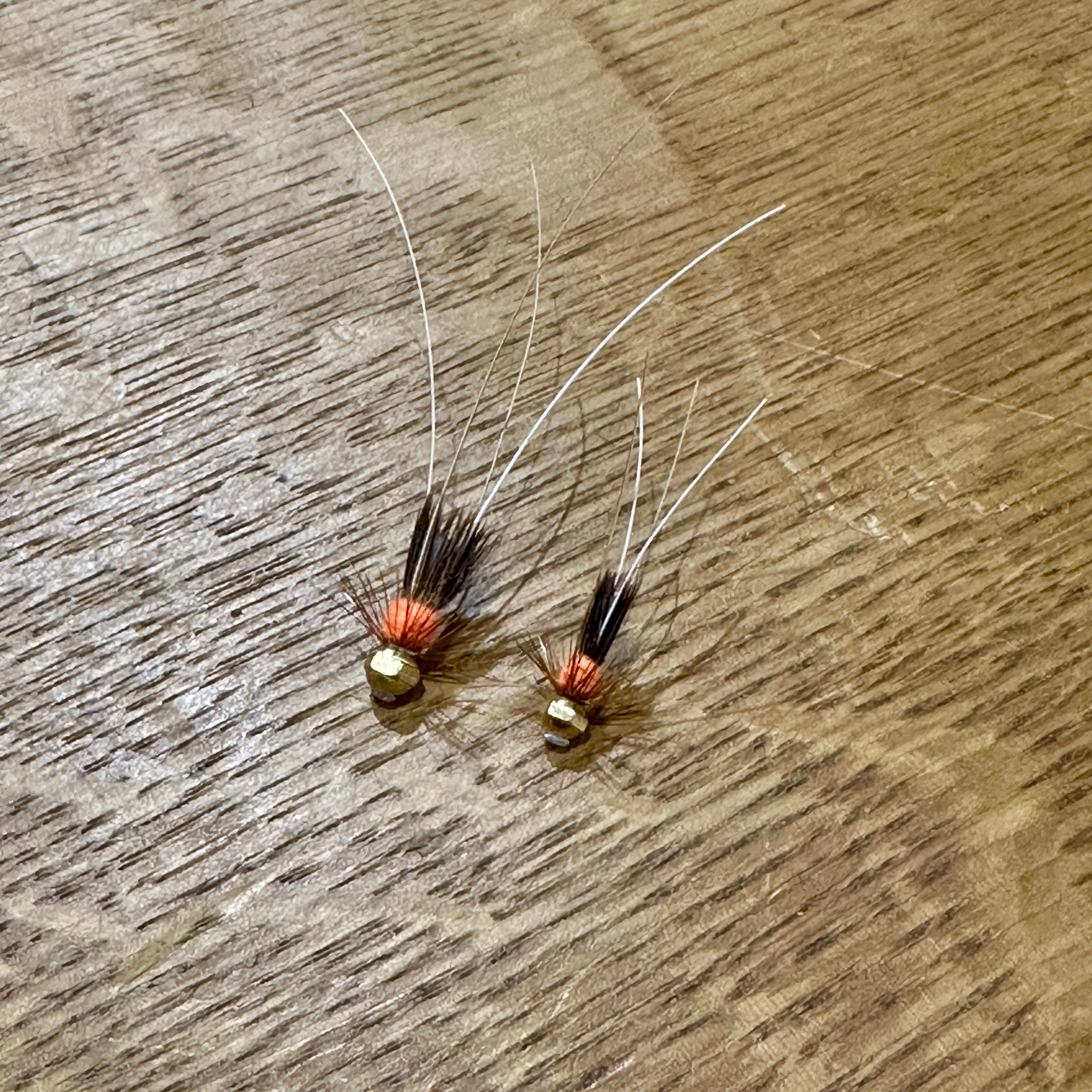 HEX CONE Fluorescent Orange UV Frances Tube Fly atlantic flies 3.8mm