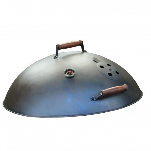 Kadai Lid - 70cm with temperature gauge fire pit accessory kadai
