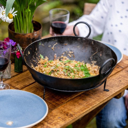 Kadai Cooking Bowl with Chains 36cm fire pit accessory kadai