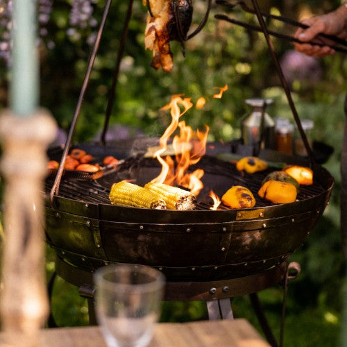70cm Kadai Fire Bowl with high and low stand Fire Pit kadai
