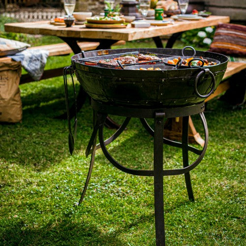 60cm Kadai Fire Bowl with high and low stand Fire Pit kadai