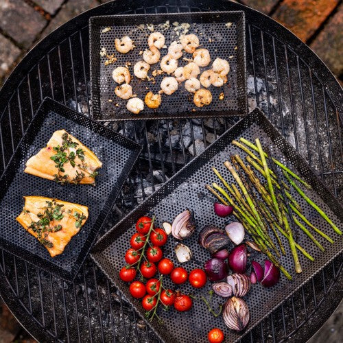 Kadai Grill Trays - Set of 3 fire pit accessory kadai