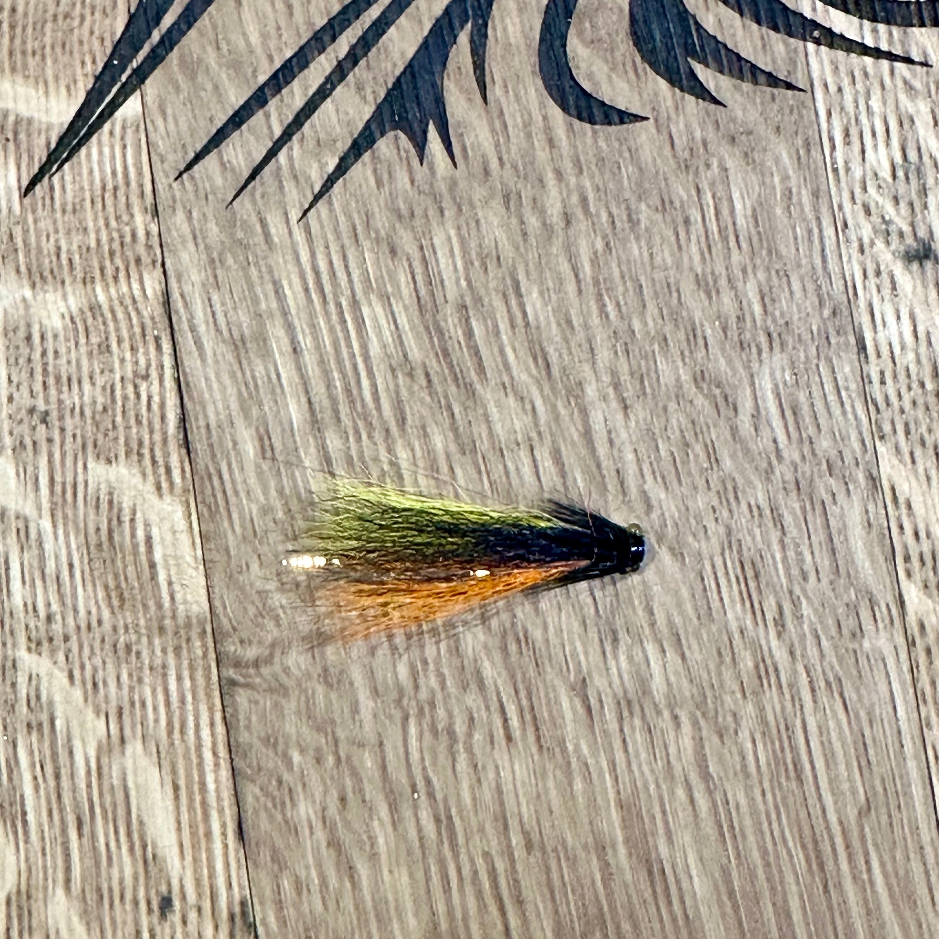 Snaelda Yellow Orange Black Tube Fly flies Shadow Flies 1/2"  