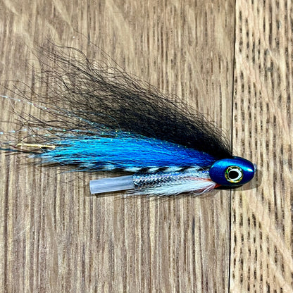 Sun Ray Fish Skull flies Twinpeakesflyfishing 1 1/2" Blue 