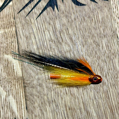 Sun Ray Fish Skull flies Twinpeakesflyfishing 1 1/2" Orange 