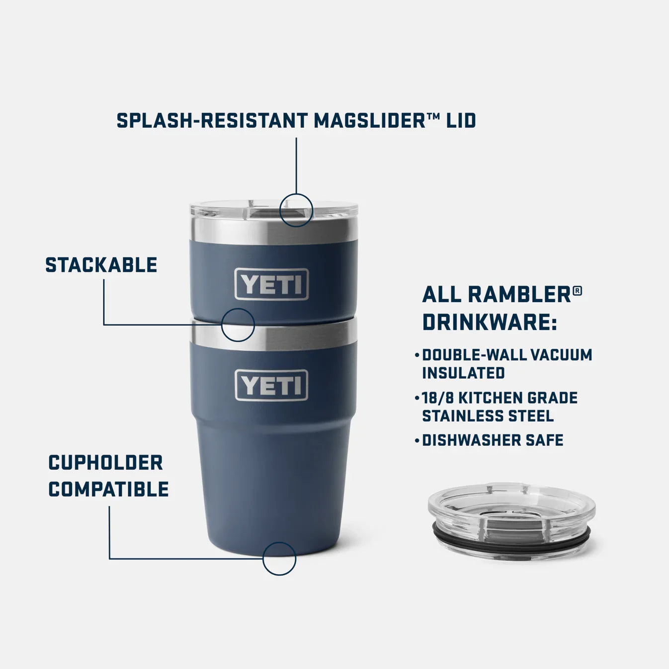 Rambler 16 oz Stackable Cup variable Yeti