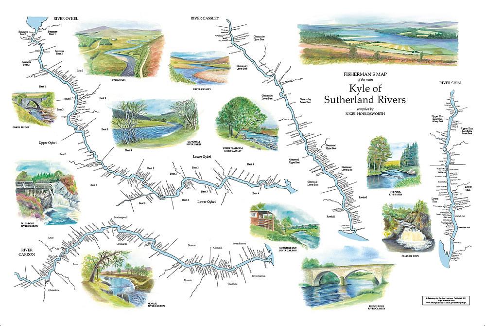 River Map Variable St George Sporting Kyle of Sutherland  