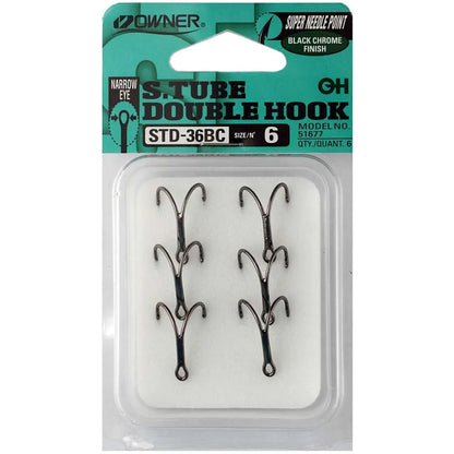 Owner STD36BC Salmon Tube Narrow Eye Hook hook Dennett Outdoors #6