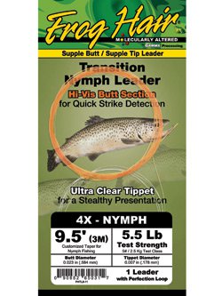 Frog Hair Transition Nymph Leader 5.5lb  St George Sporting   